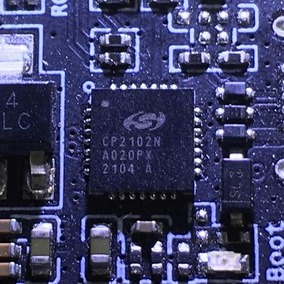 A CP2102N chip on the
ESP32-C3-DevkitC-02