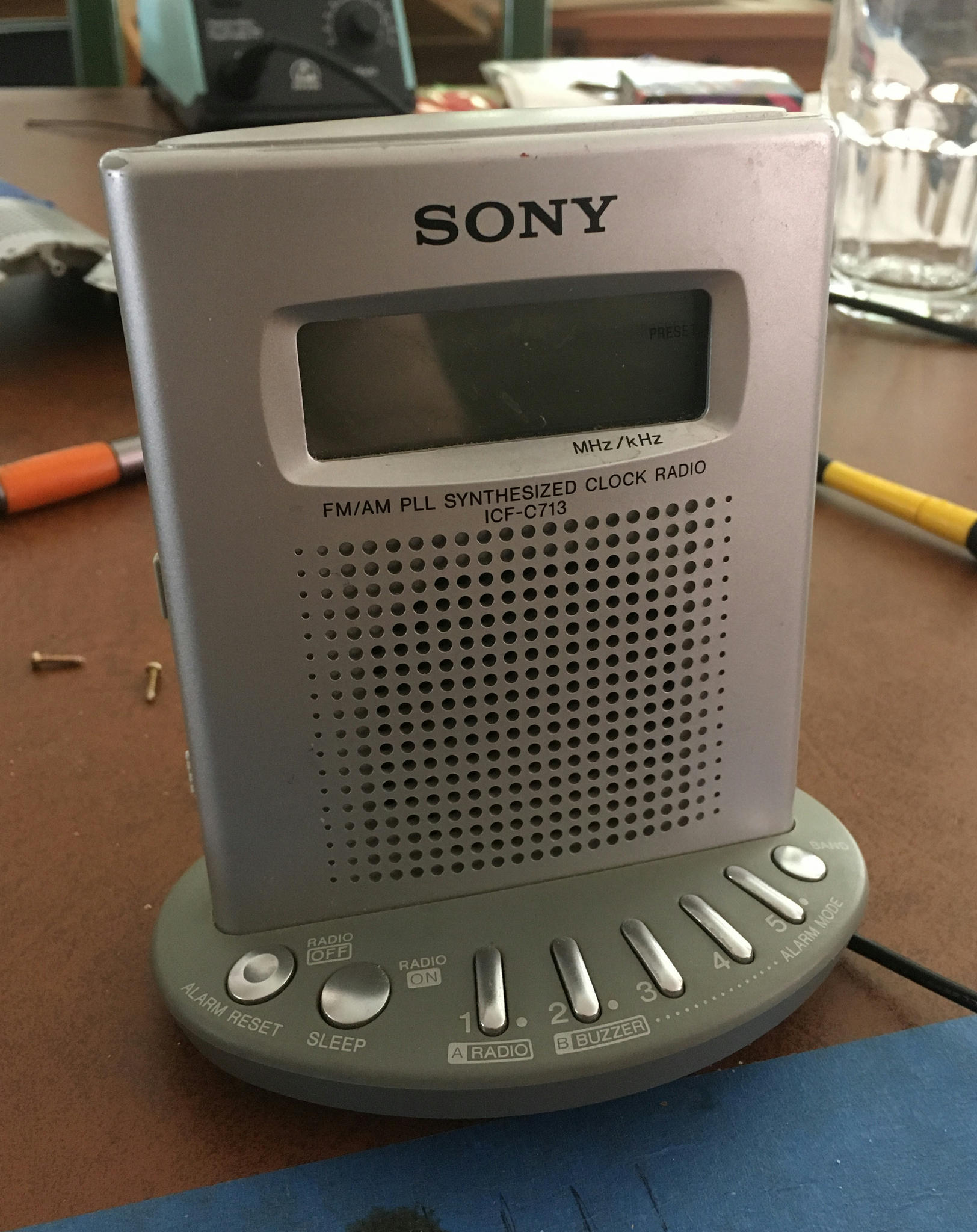 The Sony ICF-C713 clock radio