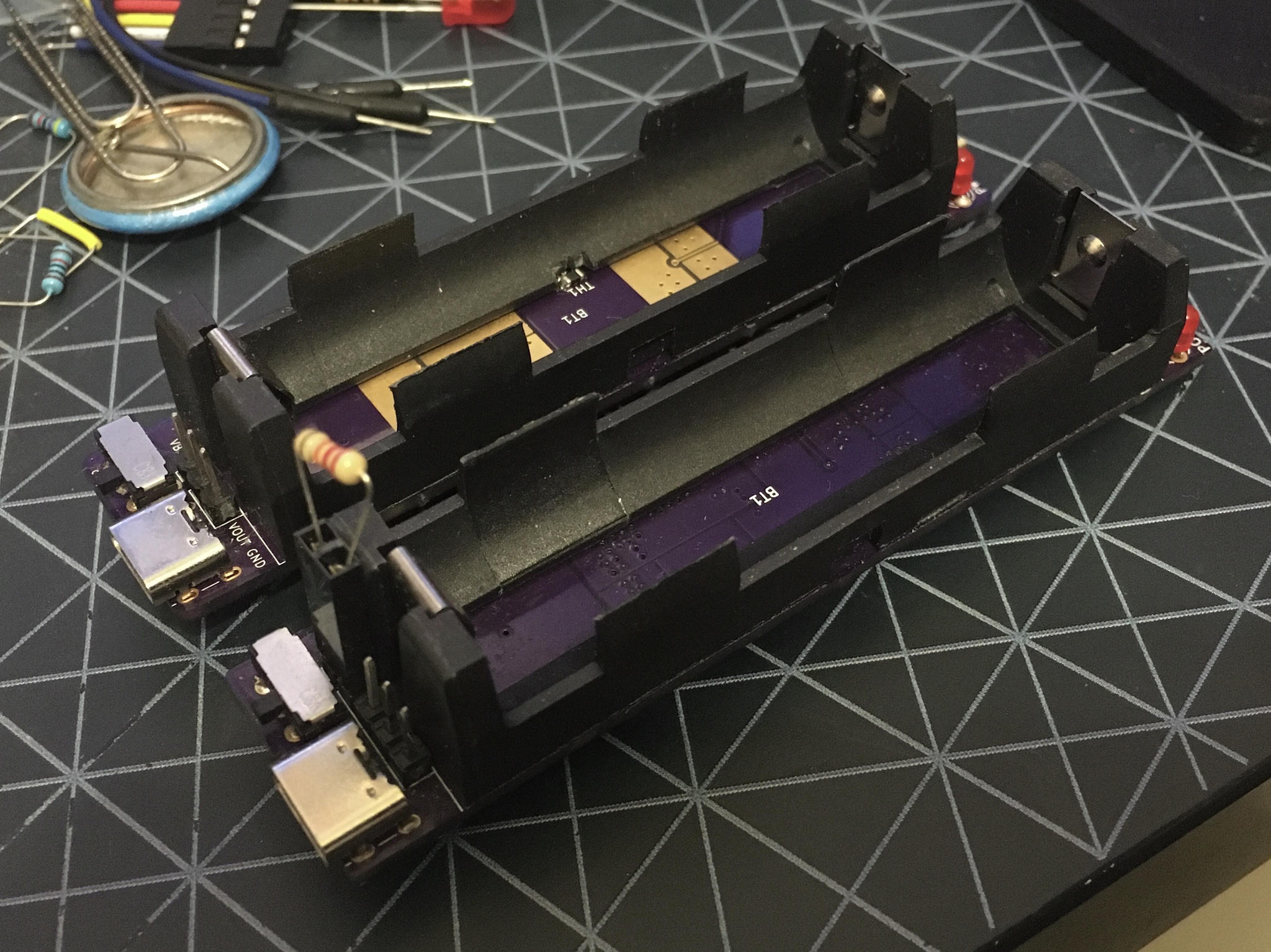 The POWER PAK v1 and v2 top side